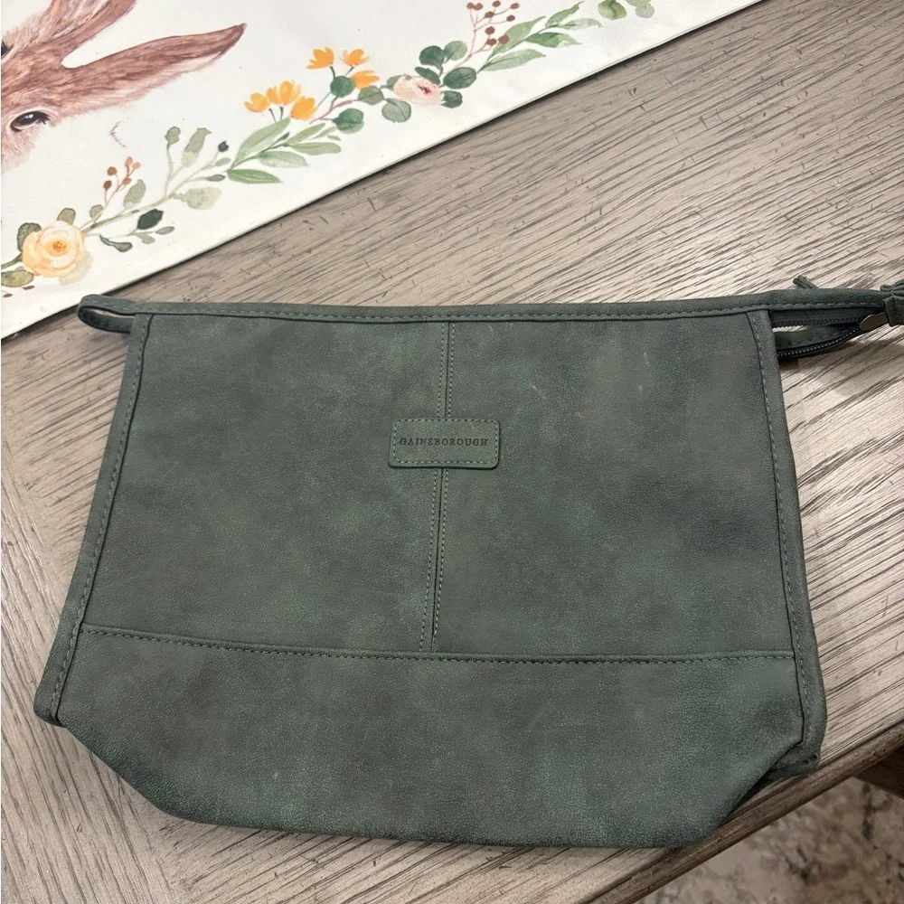 Gainsborough Men’s Suede Bag in Dark Green